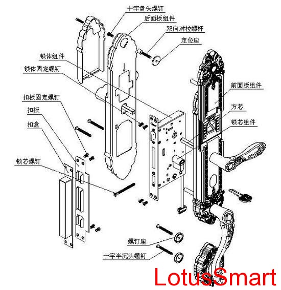 智能门锁机械图
